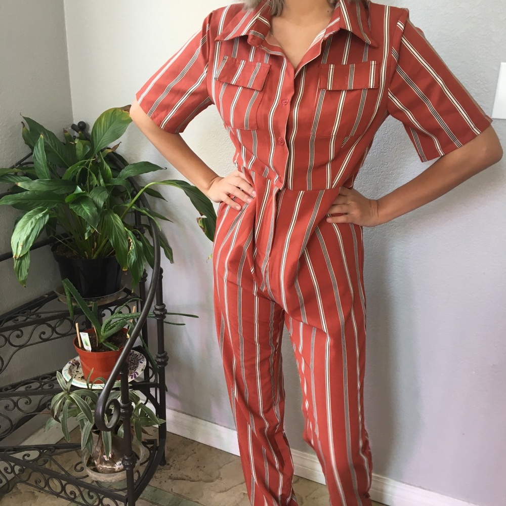 Nasty gal orange jumpsuit